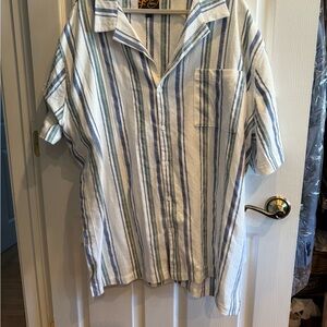 Casual Striped Button-Down Shirt for Men